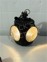 antique CP railway lantern - electrified