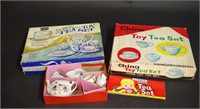 (3) Vintage Childrens Toy Tea Sets