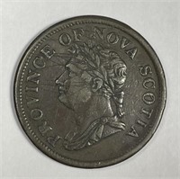 CANADA NOVA SCOTIA: 1832 Penny Token George IV