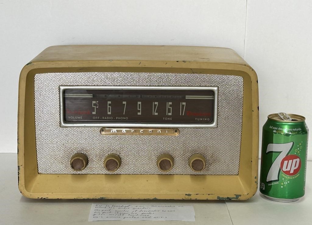 Très vieux radio Marconi à lampes