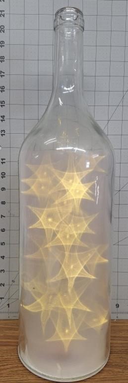 20" glass lighted jar decor