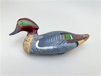 Hand Carved Drake Greenwing Teal