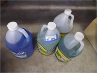 4 jugs windshield washer fluid - 1 partial