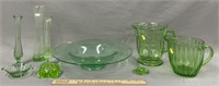 Green Depression Glass Lot Collection