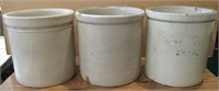 (3) Stoneware Crocks