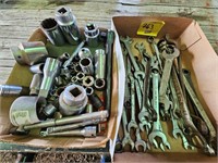 flat of wrenches and sockets