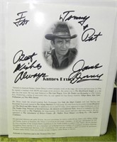 Signed Info Photo, James Drury, The Virginian