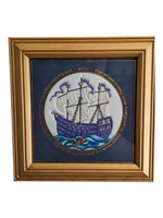 Vintage Art Ship Embroidery 2000