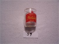 Special Holiday Beer Glass w/Red & Yellow Writing