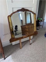 Vintage dresser mirror approximate measurements