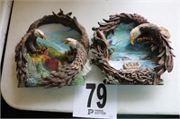 Pair of Eagle Themed Figurines(R1)