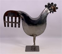 Tin Rooster, full body, 31" wide, 20" tall.