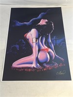 VAMPIRELLA SIGNED PRINT