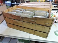 Wooden Crate Full of Mason Jars