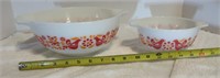 Vintage Pyrex Mixing Bowls, Friendship Pattern