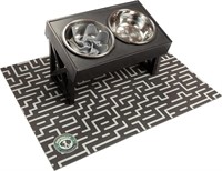 Pupsville Elevated Dog Bowls with Slow Feeder