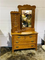 antique fir wood gentlemen's dresser