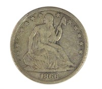 1866-S Seated Half Dollar