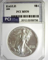 1989 Silver Eagle MS70 LISTS FOR $1200