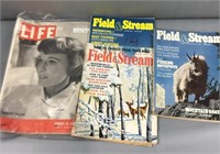 Life and field & stream magazines row 3 top