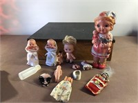 Miniture dolls, some by Blue Box Toys,Hong Kong,