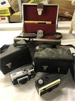 3 Vintage Camera Cases (2 with cameras)