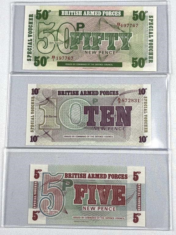 1972 British Armed Forces Uncirculated MPC Notes