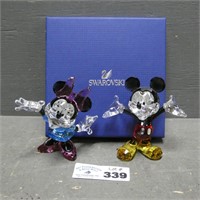 Mickey Mouse & Minnie Mouse Swarovski Figurines