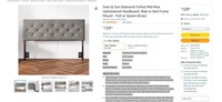 B9282 Headboard Full or Queen Gray