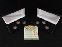 1944-1945 Lincoln Cent Sets - Cased - in