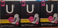 3X36 KOTEX REG ULTRA THIN PADS + WINGS