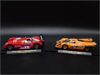 COCA-COLA RACE CARS IN DISPLAYS LOT OF 2