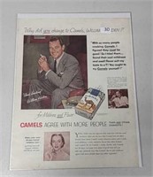 Camel cigarette advertising.