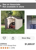 8-ft X 15-ft storage shed