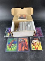 Box of Marvel Trading cards, several sets still in