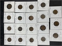 19 Canadian small cents, different varieties and p