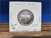 1-1867-1967 25 CENT COIN