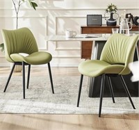 YOUTASTE DINING CHAIRS AVOCADO COLOUR 2CHAIRS