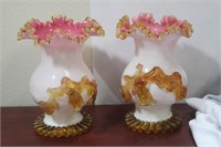 A Pair of Victorian Foliated Vases
