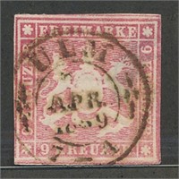 GERMANY WURTTEMBERG #17 USED AVE