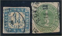 GERMANY SCHLESWIG HOLSTEIN #18-19 USED FINE-VF