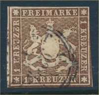 GERMANY WURTTEMBERG #13 USED FINE-VF