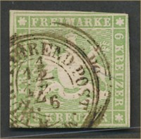 GERMANY WURTTEMBERG #10 USED AVE