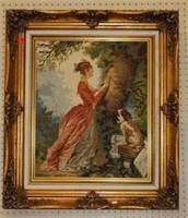 Needlepoint in Ornate Gilt Frame