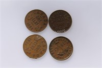 1920 & 1932 Canada & Newfoundland One Cent Coins