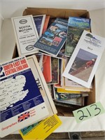 Lot of foreign and Canadian road maps