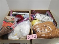 2 Boxes of sewing and yarn