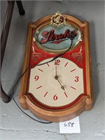 Stroh's Beer Lighted Clock