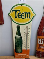 Vintage Teem Soda Thermometer - 28"
