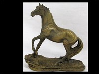 VERY NICE SOLID BRASS HORSE STATUE